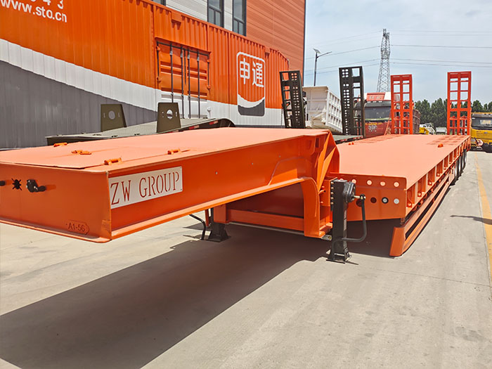 4 axle low bed semi trailer