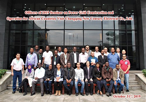 Oficiais do Seminário de 2019 sobre a construção e operação da rede elétrica para países africanos visitam nossa empresa