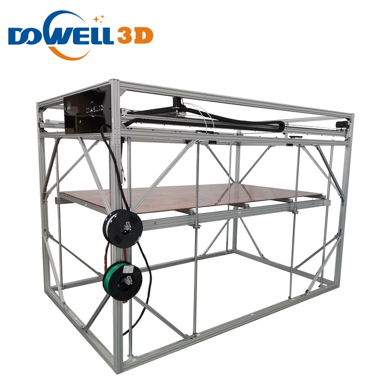Supply DOWELL Large Size 2 extruder carbon fiber 3D printers for