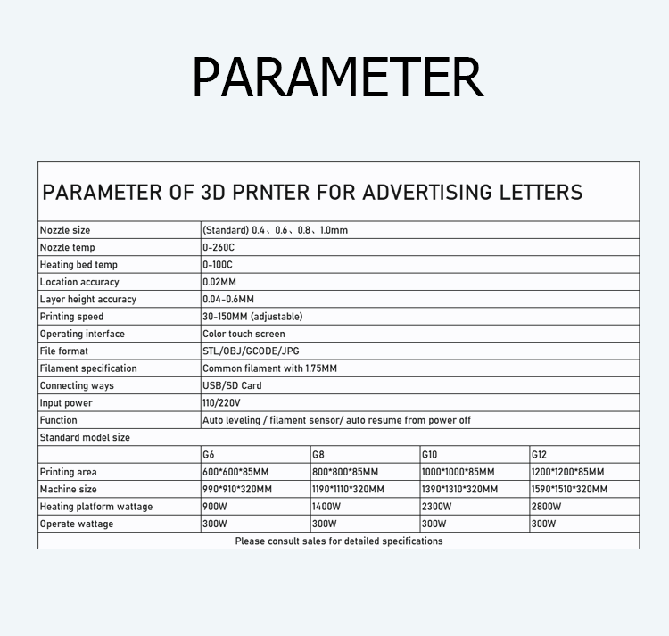 Advertising letters 3d printer
