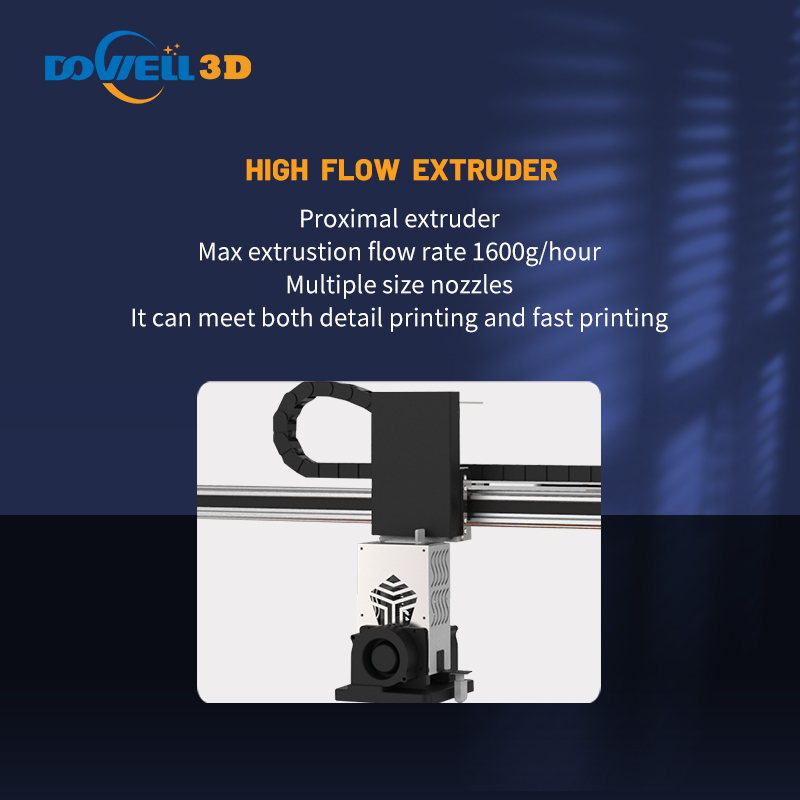 large 3d printer industrial grade 3d printing high flow extruder