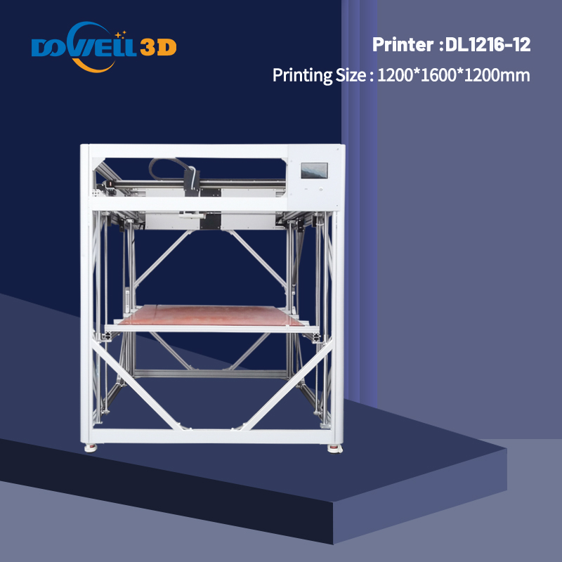 Dowell hot sale large format 3d printer 1200*2000*1600mm carbon fiber FDM 3d printer