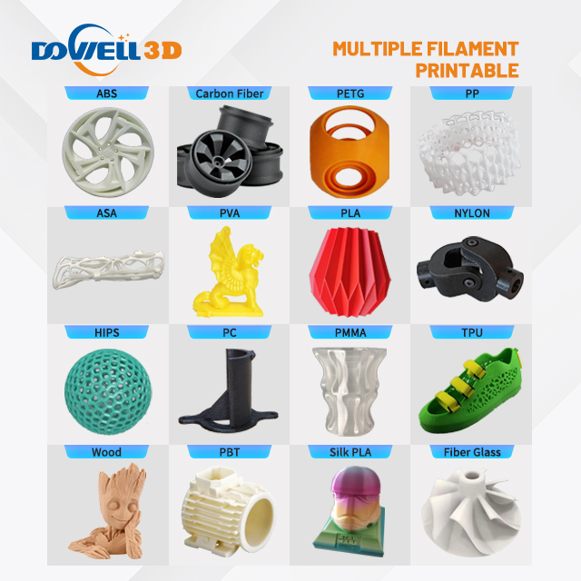 Dowell 3d digital 3d printer machine big size printing CARBON FIBER filament