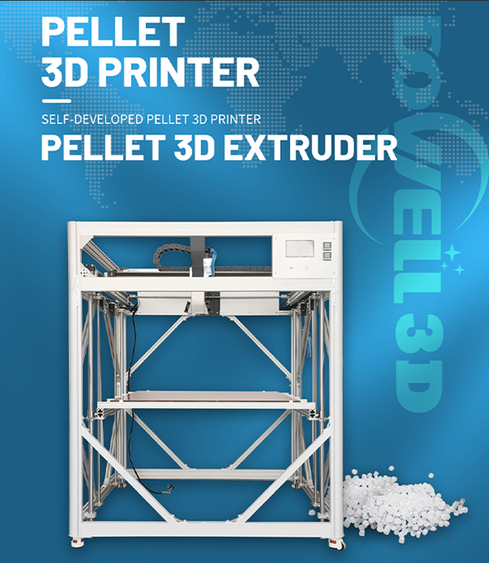 Giant 3D printer FAST speed particle pellet extruder 3d printer