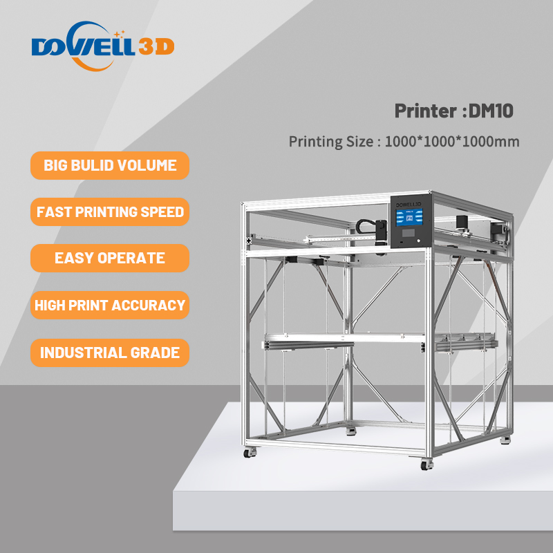 Dowell large industrial big size 3d printer machine abs 3d printer with dual extruder