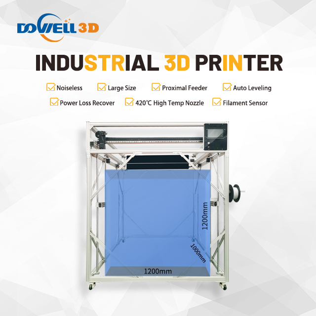 Big digital 3d printer large printing size 1200 x 1200 x 1000mm 3d printing machine with dual extrder for industrial 3d model