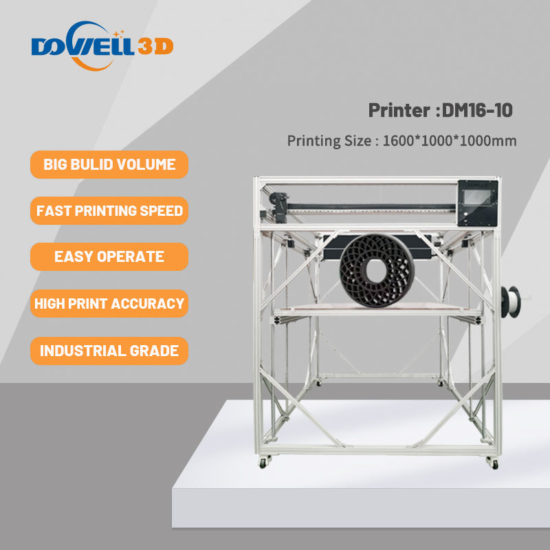 High precision large 3D printer and digital 3D printer with filament detection