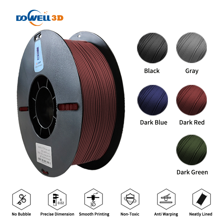DOWELL PLA Carbon Fiber Filament 1.75mm 2.85mm 3d Printing material Black Pla-cf filament Carbon Fiber For 3D Printer