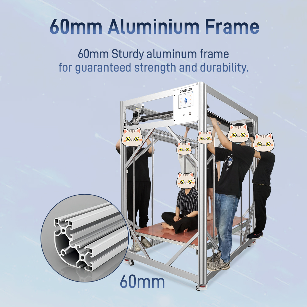 Industrial Grade 3d Printer 1000*1000*1600mm Large Size High Precision 3d Printing Machine For Car Bumper