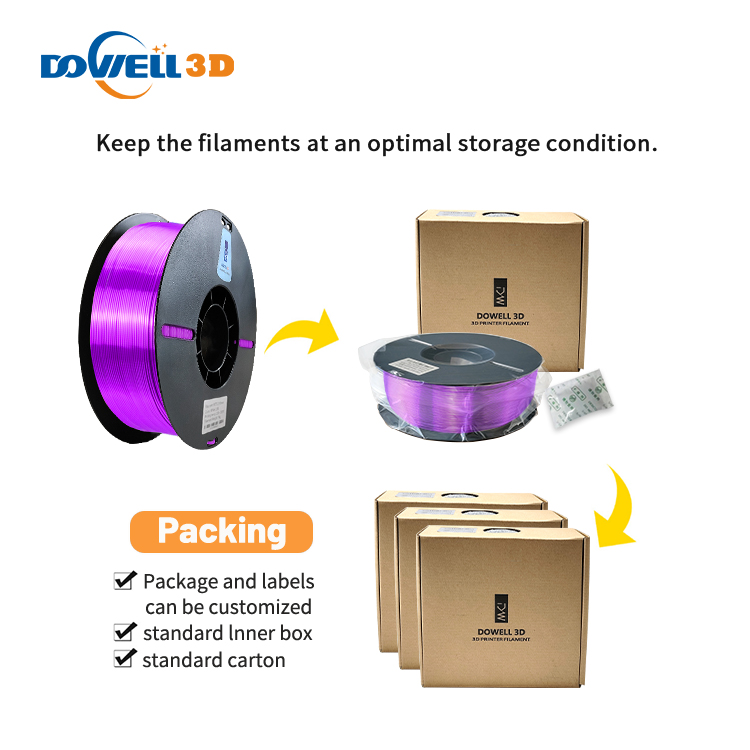 3D Printing Silk PLA Filament Neat Winding 1.75mm Silk Glossy Surface For FDM 3d Printer Wholesale Price