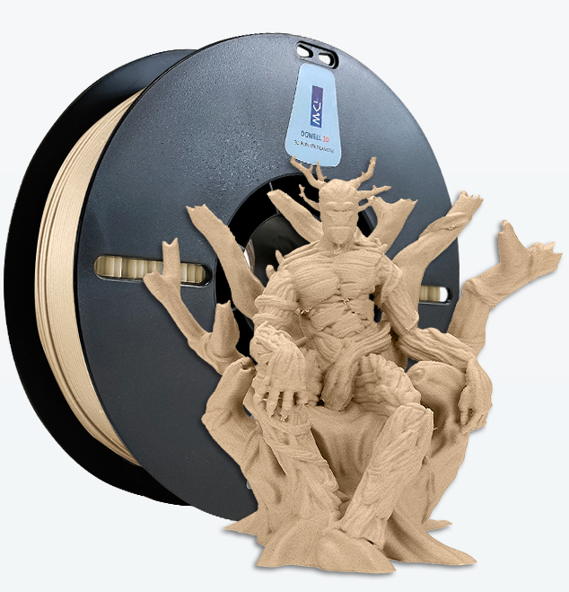 PLA Wood Filament 1.75mm 1kg/Roll Maple Color Bubble Free High Toughness 3d Printing Filament