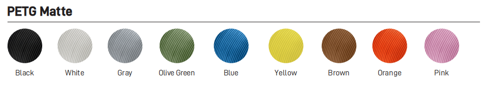 Matte Surface PETG Filament Black Matte Surface PETG Filament Black