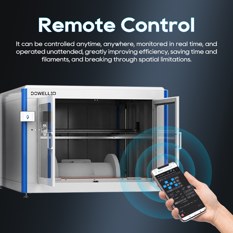 קנה מדפסת תלת מימד Dowell DF1616-12, מדפסת תלת מימד תעשייתית גדולה וסגורה, במהירות 500 מ