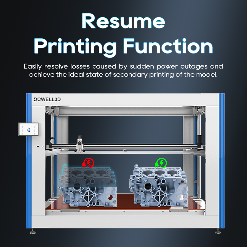 Professional FDM 3d Printer DF1010-12 Big Size 3d Printing Machine 500mm/s High Speed Models Printers