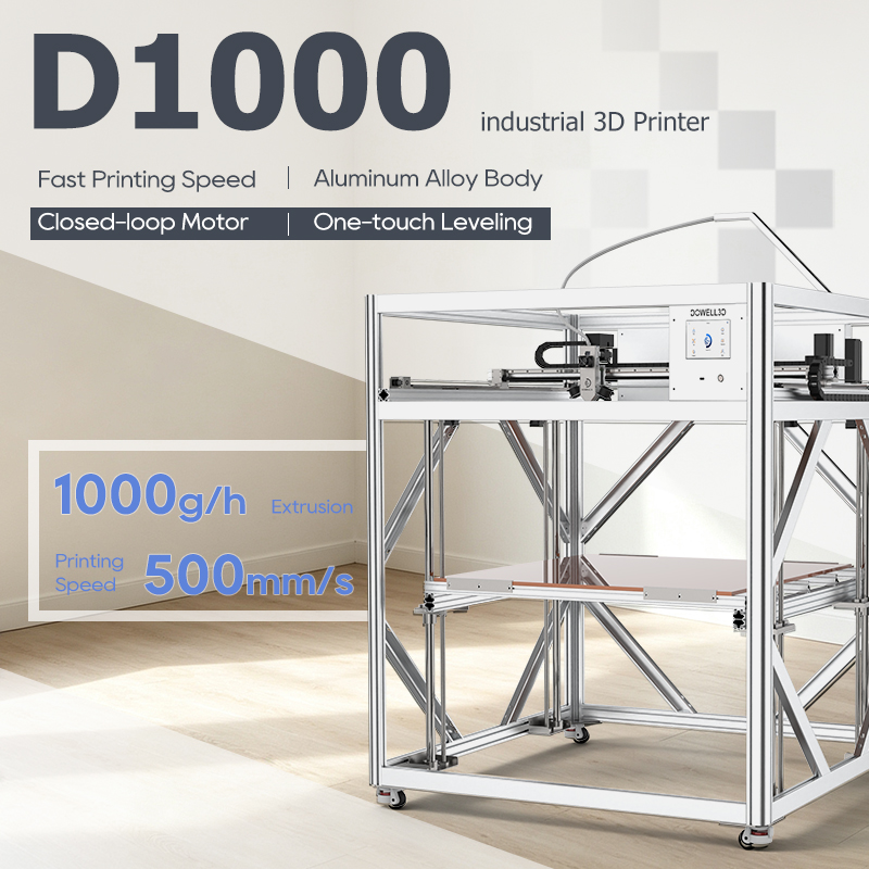 Pencetak 3d Format Besar Dowell D1000, Penyemperitan Aliran Tinggi, Pencetak Model 3d Pantas, Pencetak Perindustrian Berketepatan Tinggi 3D
