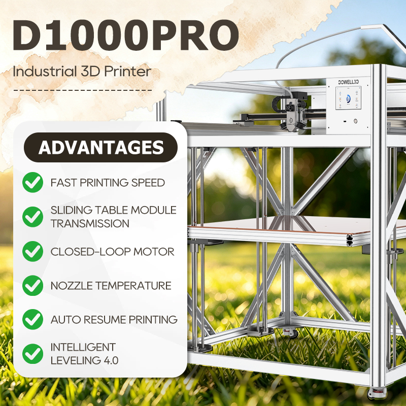 Imprimante 3D industrielle rapide D1000pro, grand volume 1000 mm, nivellement automatique, imprimante 3D numérique pour modèles de sculpture