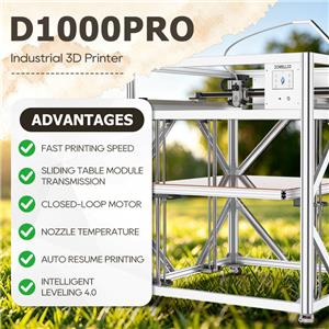 D1000pro Industrial Fast 3d Printer 1000mm Large Volume Auto Leveling Digital 3d Printer For Sculpture Models