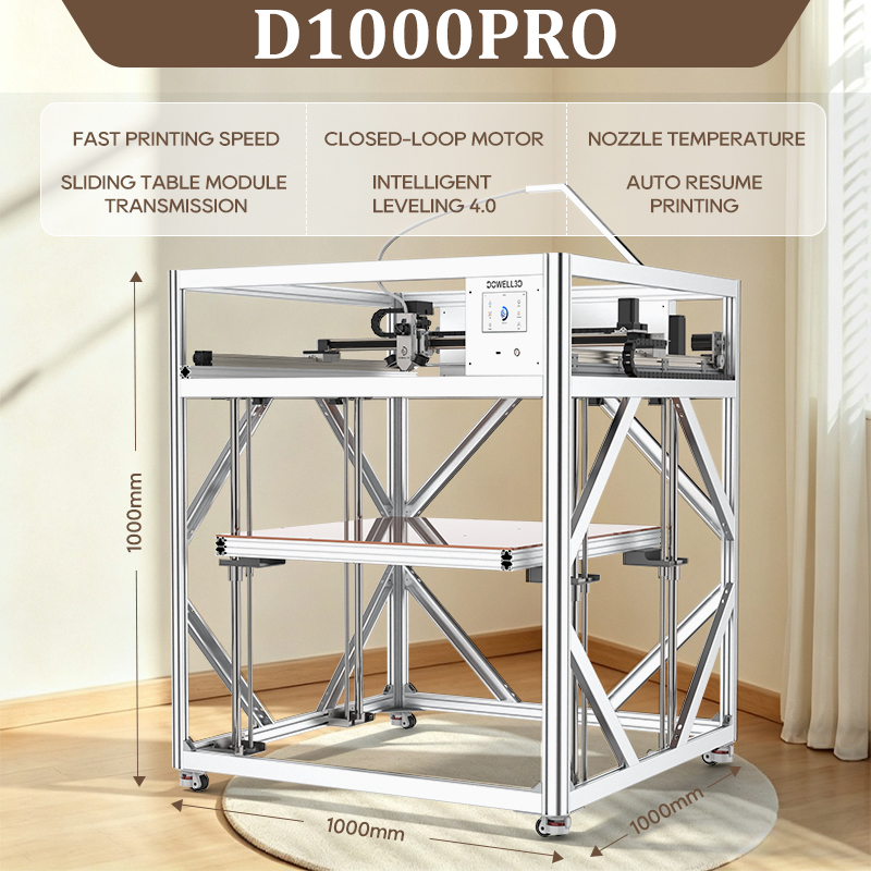 Imprimante 3D Dowell D1000pro haute précision, grand format, à nivellement automatique, pour la production de pièces industrielles complexes