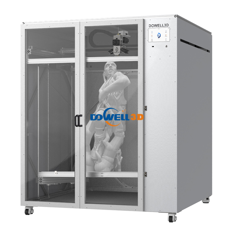מדפסת תלת מימד תעשייתית גדולה של דאוול 3D FDM מפלסטיק פחמן עם מכבש כפול