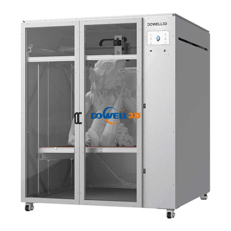 Teollinen 3D-tulostin Dowell 1800 * 2400 * 1600 mm:n suurkokoinen 3D-tulostin veistosmallien tulostamiseen