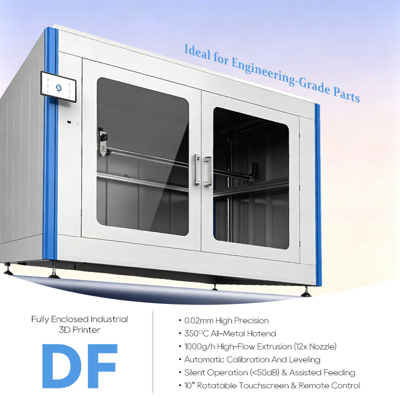 Bästa pris DF12 1200 mm stor stor kapslad 3D-skrivare med hög precision, industriell hållbar jiggar och fixturer