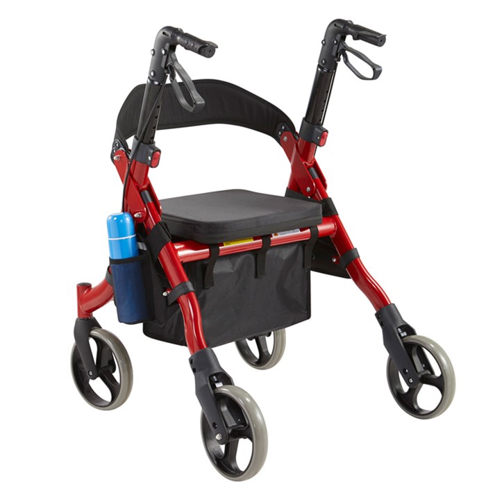 Deluxe Aluminium Foldable Disabled Walker Rollator For Elderly