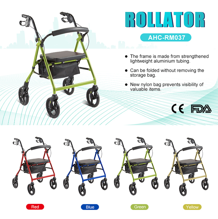 easy folding rollator walker