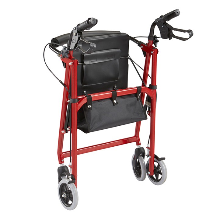 Folding Rollator Walker For Elderly Forearm Rollator With Seat