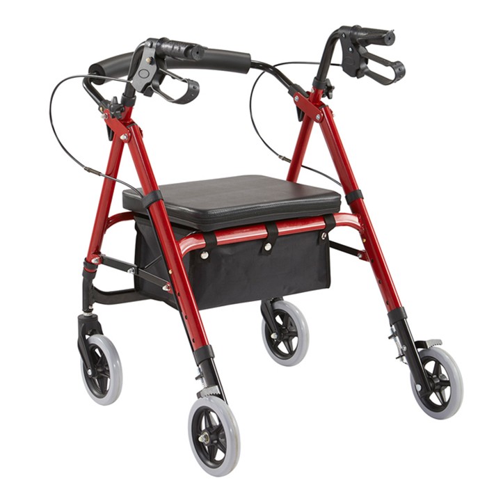 Supply Height Adjustable Handicapped Four Wheels Aluminum Folding ...