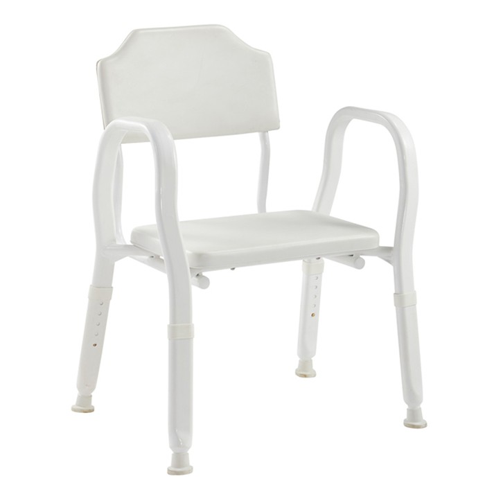 Бариатрический душевой стул с подлокотником с алюминиевой рамой