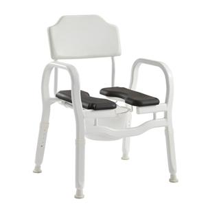 Adjustable Height Plastic Commode Chair With Bedpan