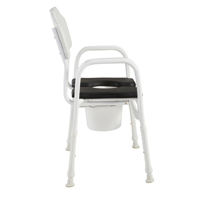 Supply Adjustable Height Plastic Commode Chair With Bedpan