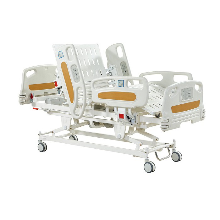 ICU 5 Functions Electric Hospital Bed With Built In Control Panel