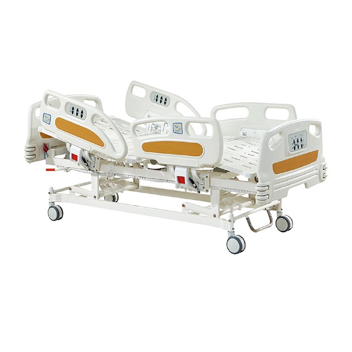 ICU 3 Functions Electric Hospital Bed With Built In Control Panel