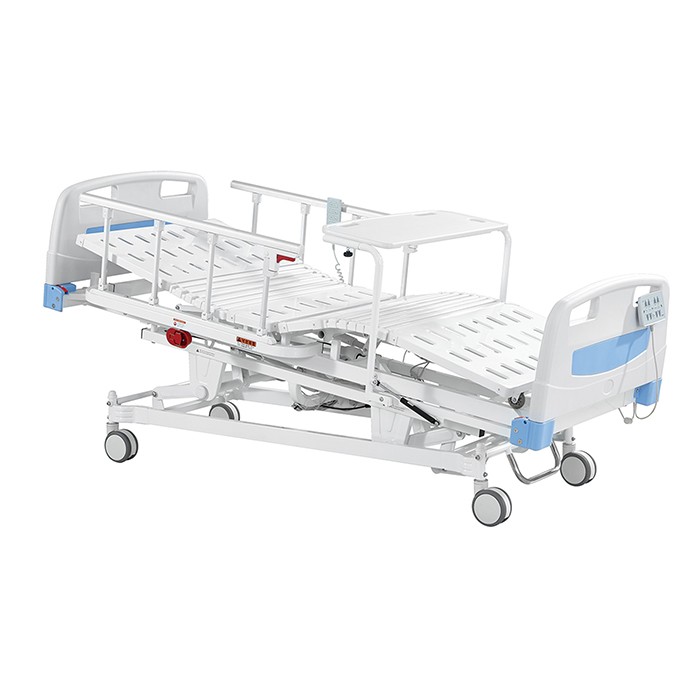 Trendelenburg 5 Functions Electric Hospital Bed With Overbed Table