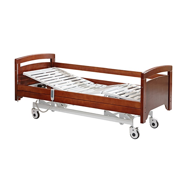 Wooden 3 Functions Electric Home Care Hospital Bed