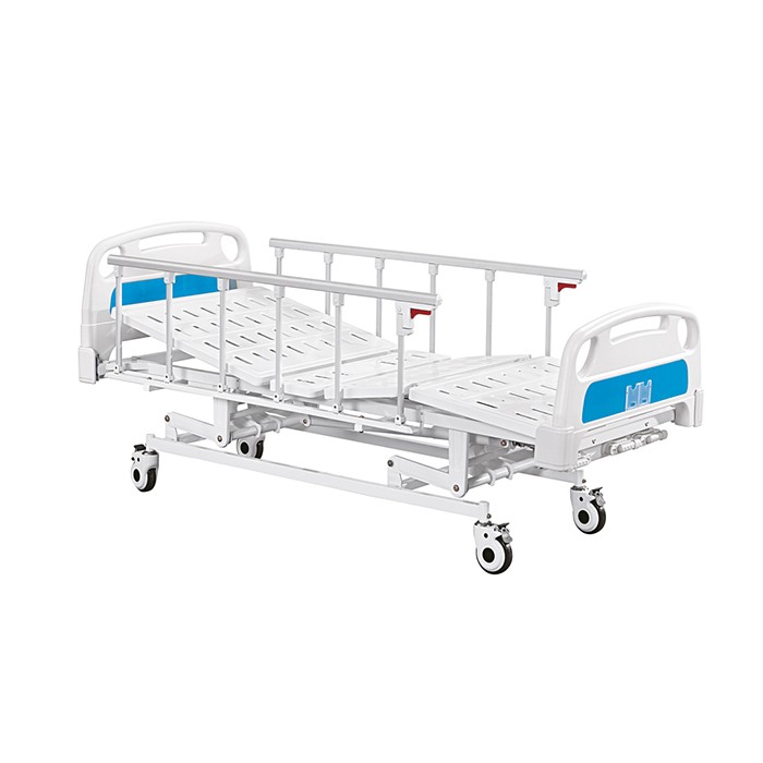 Регулируемая ручная больничная медицинская кровать с 3 кривошипами