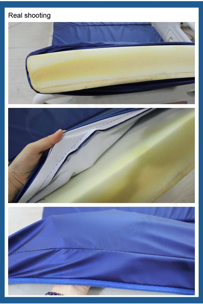 PU Cover Natural Latex Hospital Bed Mattress