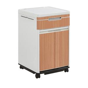 Wooden Color Abs Luxurious Hospital Bedside Cabinet