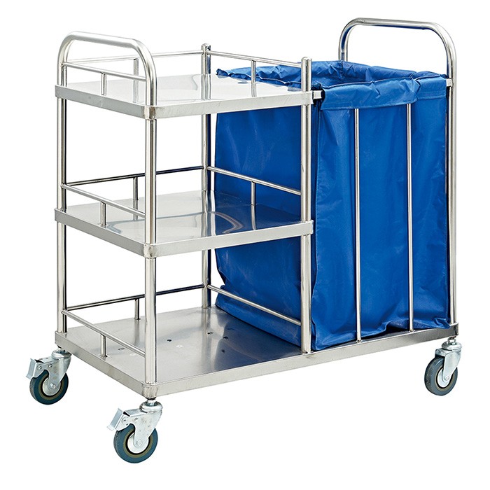 Hospital Linen Cart Cleaning Stainless Steel Dressing Trolley