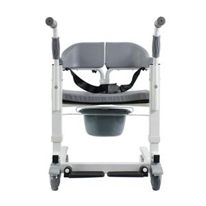 Movimentação elétrica incapacitada para trás aberta cadeira de rodas cômoda transferência cadeira de toalete idoso