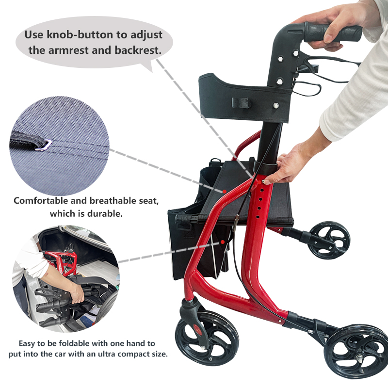 Best selling euro style elderly care rollator walker