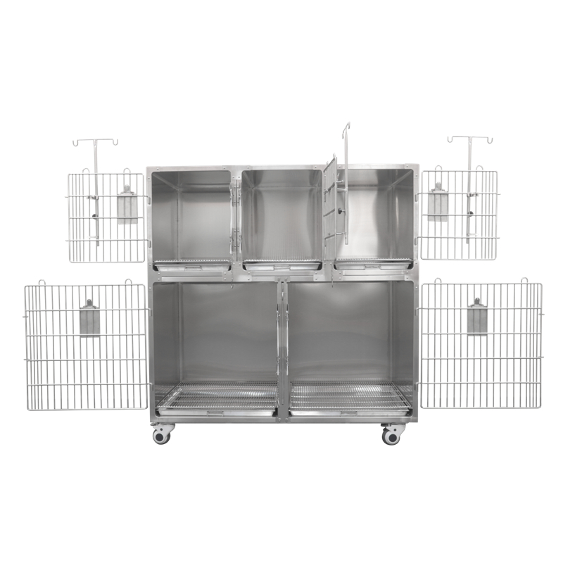 Veterinary animal hospital clinic stainless steel 304 puppy dog kennels dog cage price