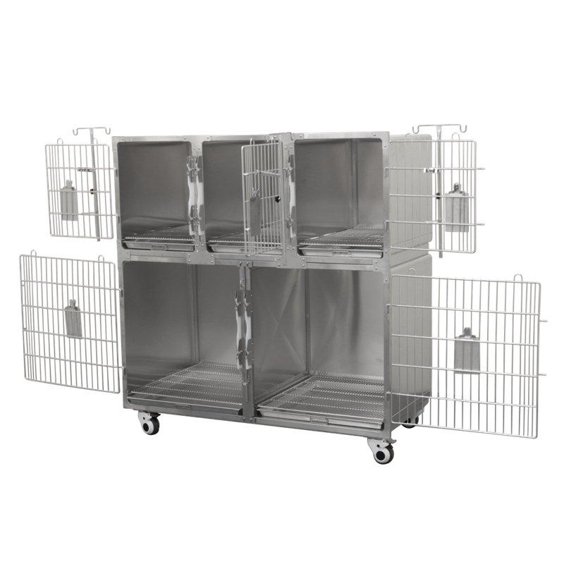 Veterinary animal hospital clinic stainless steel 304 puppy dog kennels dog cage price