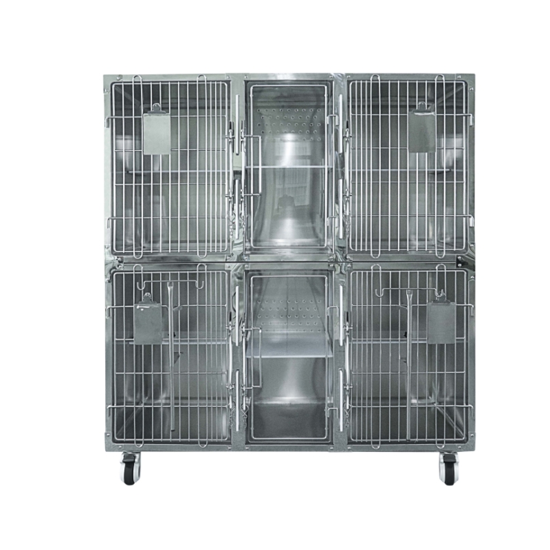 Veterinary pet hospital clinic stainless steel 304 veterinary cat cage