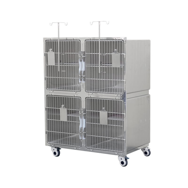 Veterinary pet hospital clinic stainless steel veterinary cat combination cage