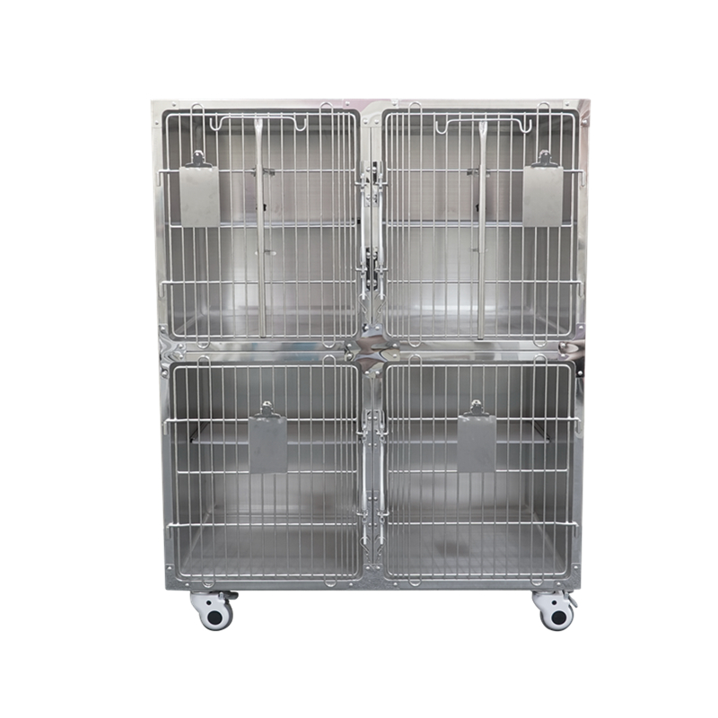 Veterinary pet hospital clinic stainless steel veterinary cat combination cage