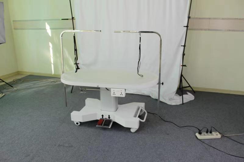 Mesa de preparación de mascotas resistente para cuidados hospitalarios de salón de peluquería para mascotas con luz LED