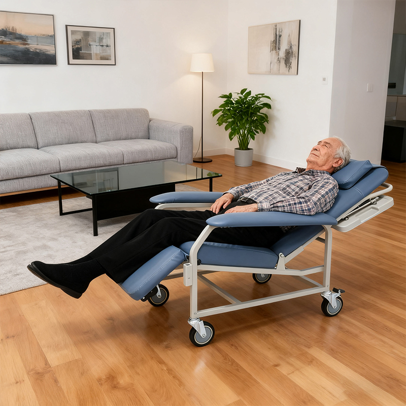 Hospital Furniture Manual Blood Collection Chair Medical Phlebotomy Donor Dialysis Recliner Chair