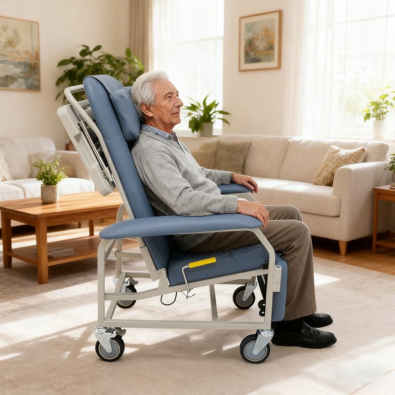 Hospital Furniture Manual Blood Collection Chair Medical Phlebotomy Donor Dialysis Recliner Chair